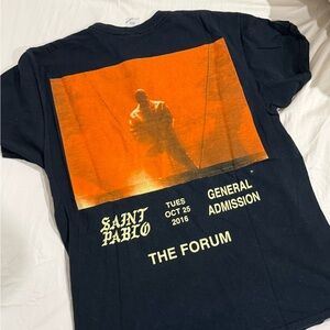 Graphic T Kanye West 2016 Saint Pablo Tour T-Shirt Mens S Black Yeezy